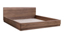Round Off Queen Bed Walnut Brown