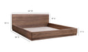 Round Off Queen Bed Walnut Brown