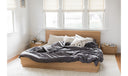 Round Off Queen Bed Light Oak Brown