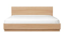 Round Off Queen Bed Light Oak Brown