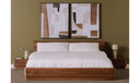 Round Off King Bed Walnut Brown