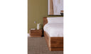 Round Off King Bed Walnut Brown