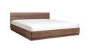 Round Off King Bed Walnut Brown