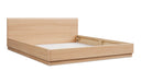 Round Off King Bed Light Oak Brown