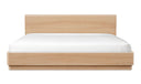 Round Off King Bed Light Oak Brown