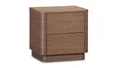 Round Off Tall Nightstand Walnut Brown