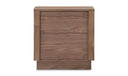 Round Off Tall Nightstand Walnut Brown