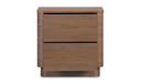 Round Off Tall Nightstand Walnut Brown