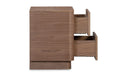 Round Off Tall Nightstand Walnut Brown