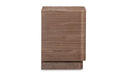 Round Off Tall Nightstand Walnut Brown