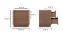 Round Off Tall Nightstand Walnut Brown