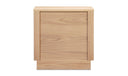 Round Off Tall Nightstand Natural Oak