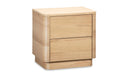 Round Off Tall Nightstand Natural Oak