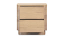 Round Off Tall Nightstand Natural Oak