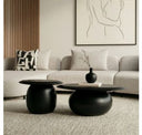Kalvin - Modern Beige Fiberform Nesting Coffee Table Set