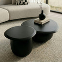 Kalvin - Modern Black Concrete Nesting Coffee Table Set