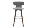 Zach Mid-Century Dark Grey Eco-Leather Bar Stool