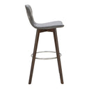 Zach Mid-Century Dark Grey Eco-Leather Bar Stool