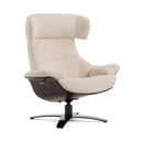 Zahara Modern Beige Lounge Chair & Ottoman
