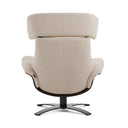 Zahara Modern Beige Lounge Chair & Ottoman