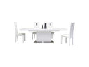 Zenith Modern White Extendable Dining Table