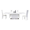 Zenith Modern White Extendable Dining Table