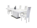 Zenith Modern White Extendable Dining Table