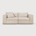 Off White Fabric Mellow Cushion by Ethnicraft, view 4