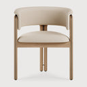 Ivory Chenille Volita Dining Chair by Ethnicraft, view 2