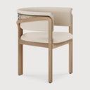 Ivory Chenille Volita Dining Chair by Ethnicraft, view 3