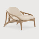 Mushroom Leather Vime Lounge Chair by Ethnicraft, view 2
