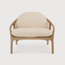 Mushroom Leather Vime Lounge Chair by Ethnicraft, view 3
