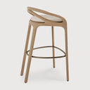 Ivory Chenille Aleta Bar Stool by Ethnicraft, view 3