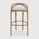 Ivory Chenille Aleta Bar Stool by Ethnicraft, view 2