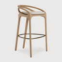 Ivory Chenille Aleta Bar Stool by Ethnicraft