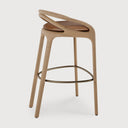 Nutmeg Semi Aniline Leather Aleta Bar Stool by Ethnicraft, view 3