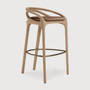 Nutmeg Semi Aniline Leather Aleta Bar Stool by Ethnicraft