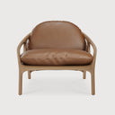 Dark Brown Leather Vime Lounge Chair by Ethnicraft, view 3
