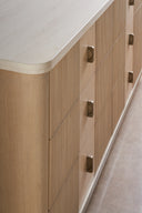 Rhythm Dresser - 58" - Black Stained Ash, Neutral Metallic by Caracole, view 7